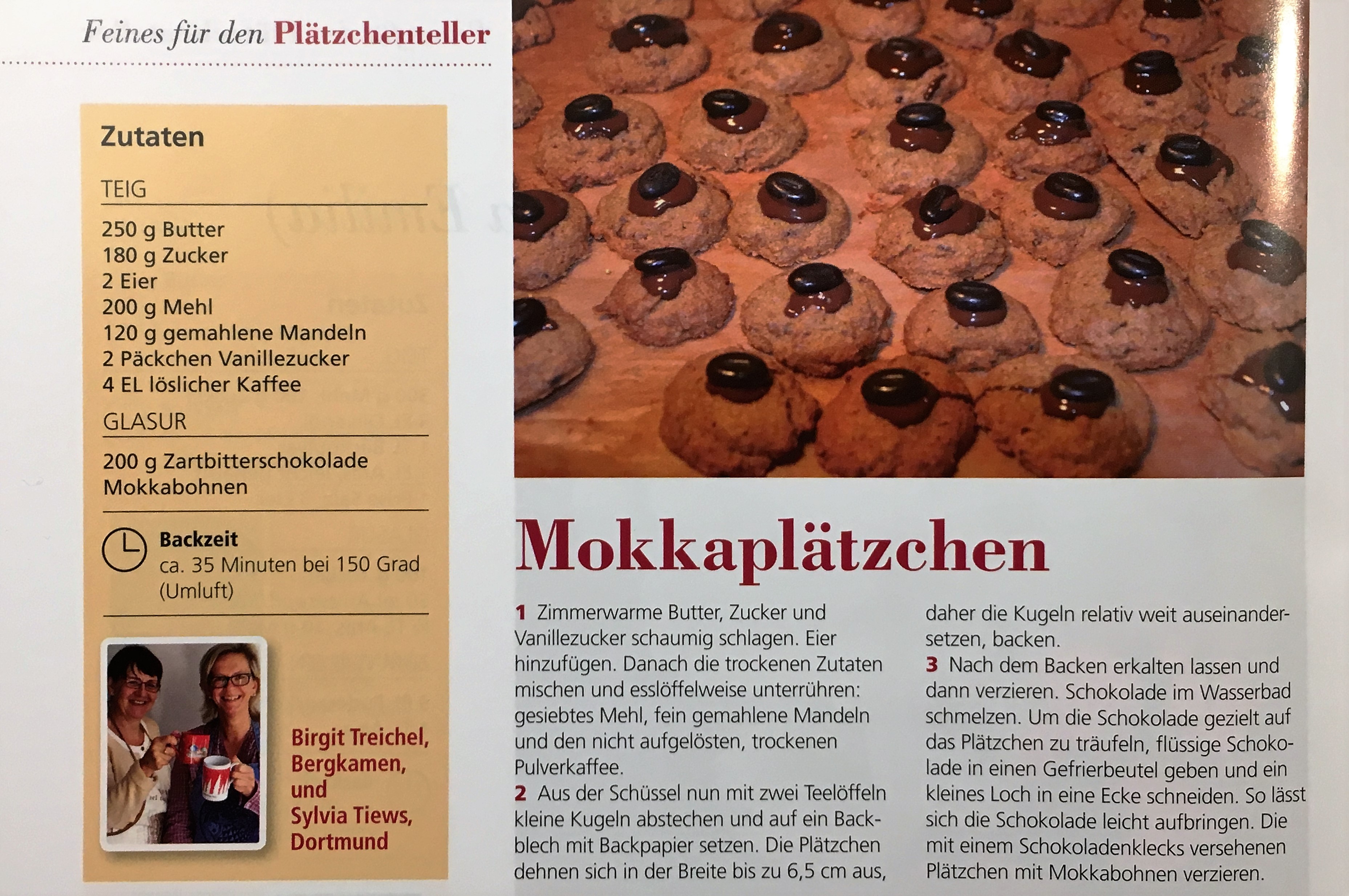 Rezept Mokkaplätzchen von Sylvia Tiews und Birgit Treichel