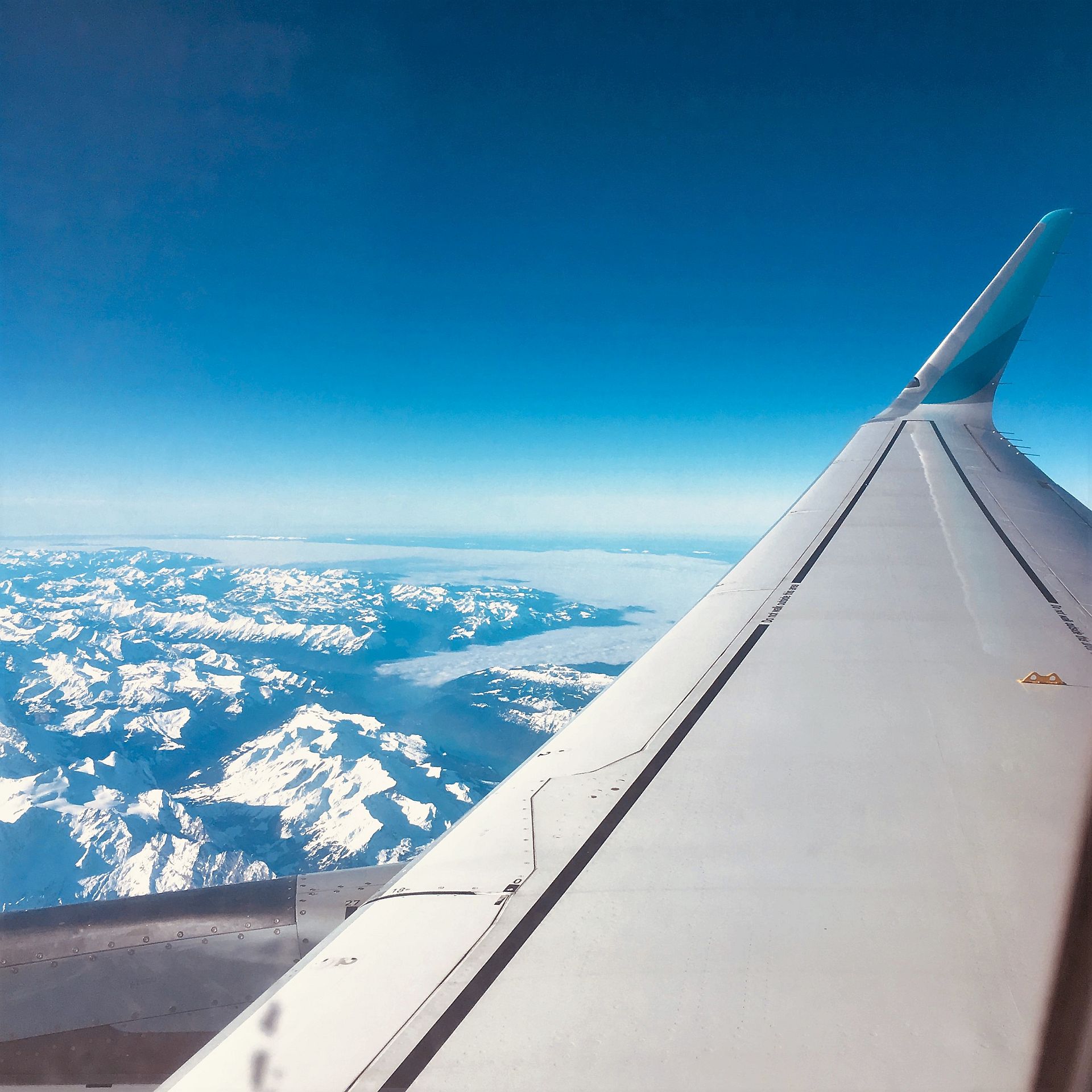 Mit dem Flugzeug über die Alpen